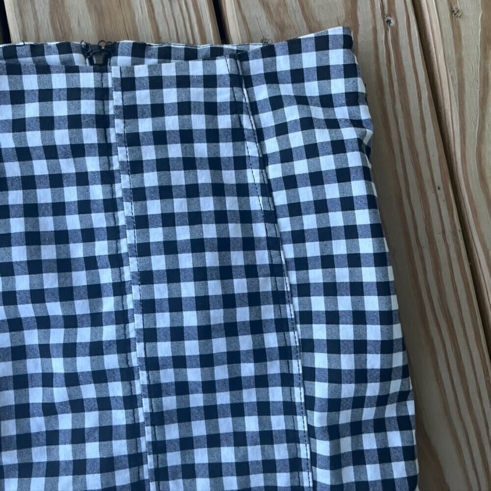 Free People Size 2 Small Black & White Gingham Plaid Mini Skirt Femme - Picture 5 of 10
